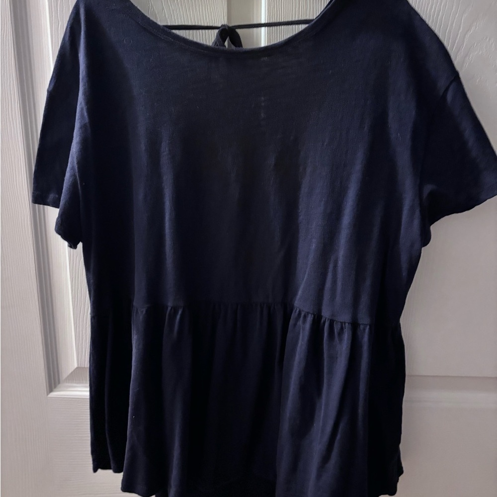Super SummerShirt- Blue Women's Top with Tie  at Back
